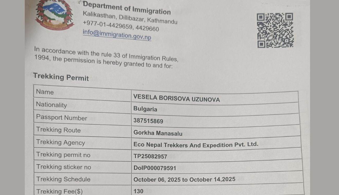 Manaslu Restricted Area Permit