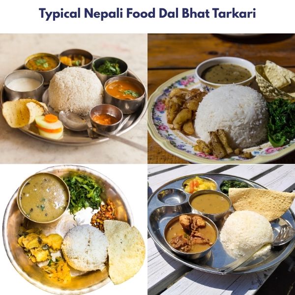 Typical Nepali Food Dal Bhat Tarkari