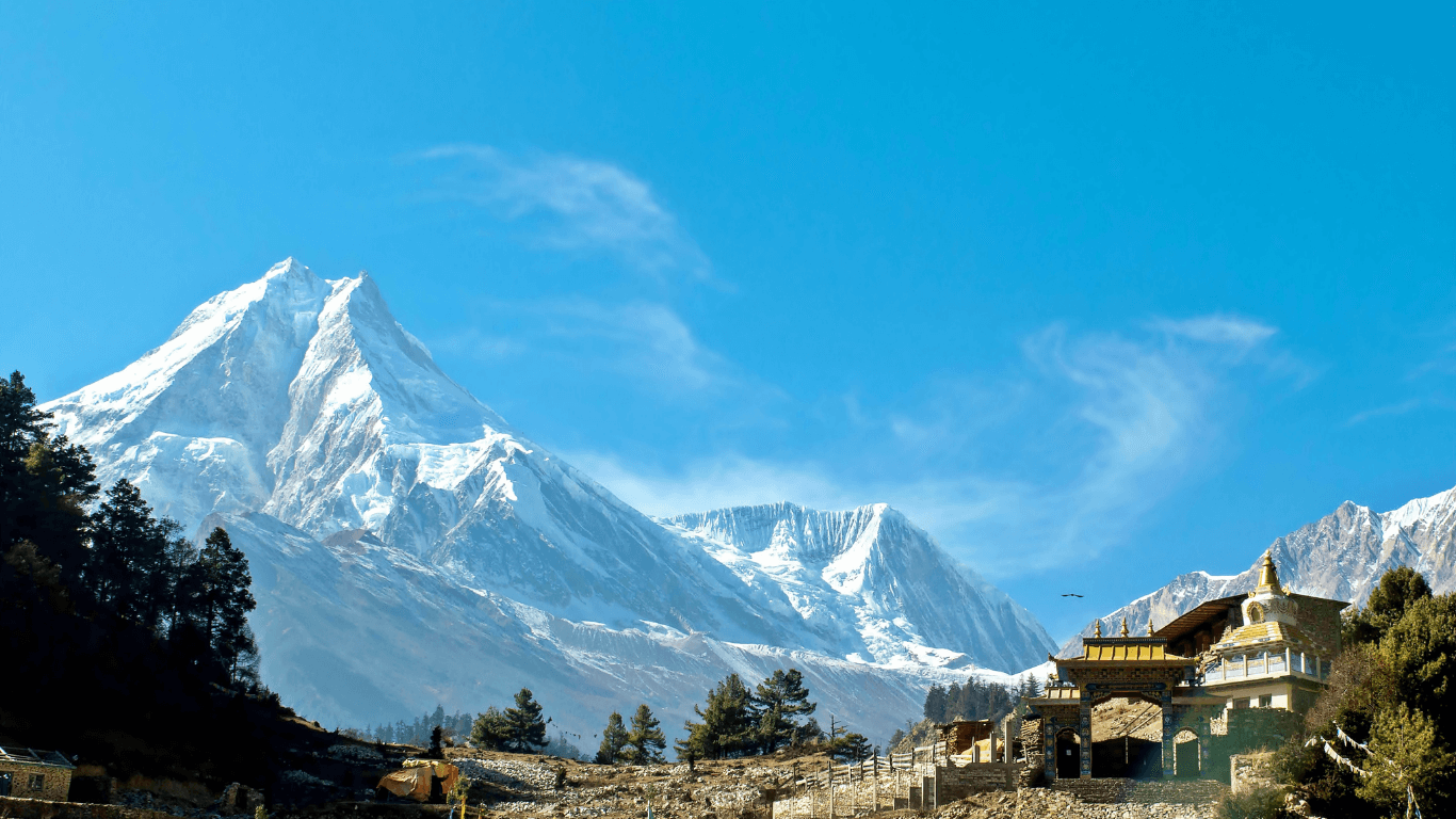 Breathtaking views manaslu tsum valley