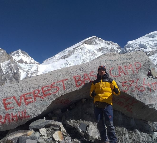 Pemba Tamang at Everest Base Camp