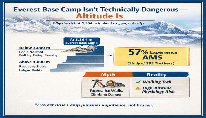 Is Everest Base Camp Dangerous? 1 AMS in Everest base camp