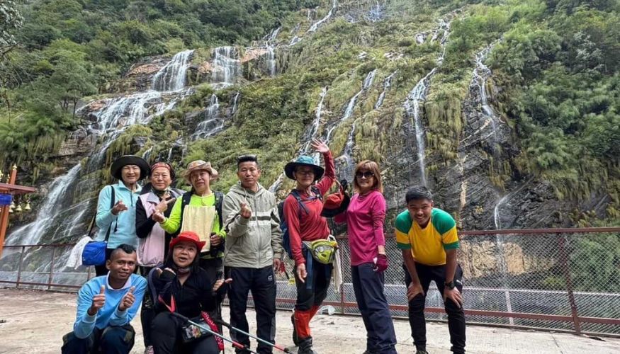 Eco Nepal Trekkers Team on the Way to Annapurna Base Camp