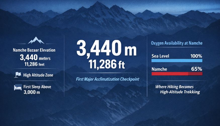 Namche Bazaar Altitude