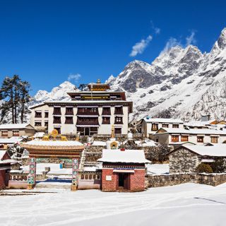 tengboche monastery in winter