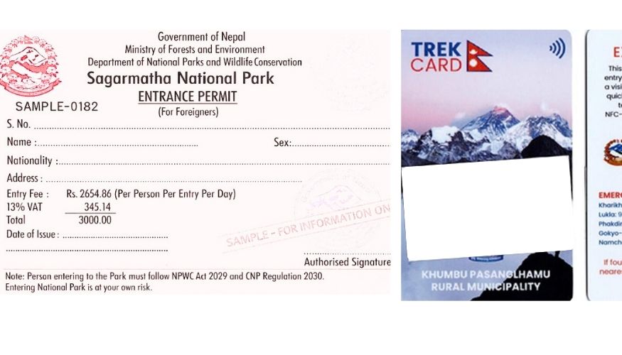 Himalaya Trekking Everest Base Camp 7 Everest Base Camp Trek Permits