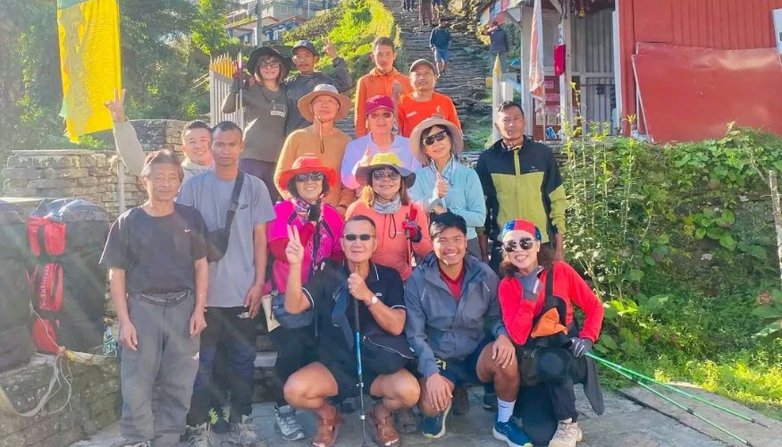 Our Team at Ghandruk along ABC Trek