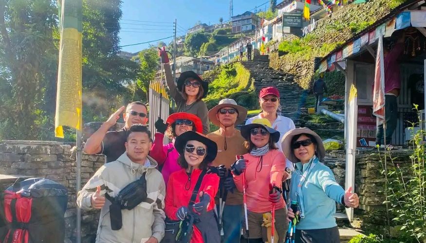 Our Trekkers at Ghandruk during the Annapurna Base Camp Trek