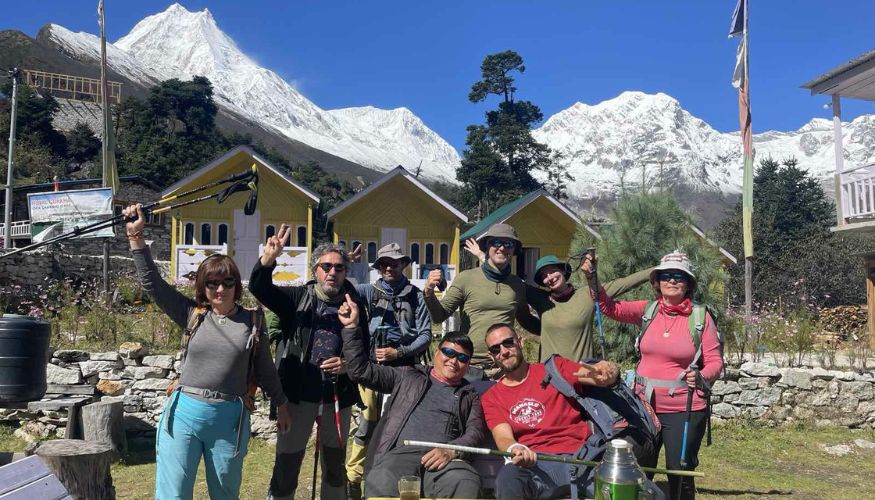 Our Guide Manil with Manaslu Circuit Group