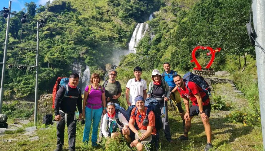 Our Guide Mr Manil Heading to Manaslu with Trekkers