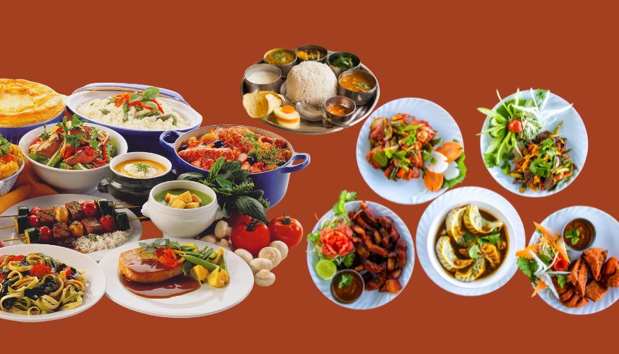 International and Nepali Food Along The Annapurna Base Camp Trek