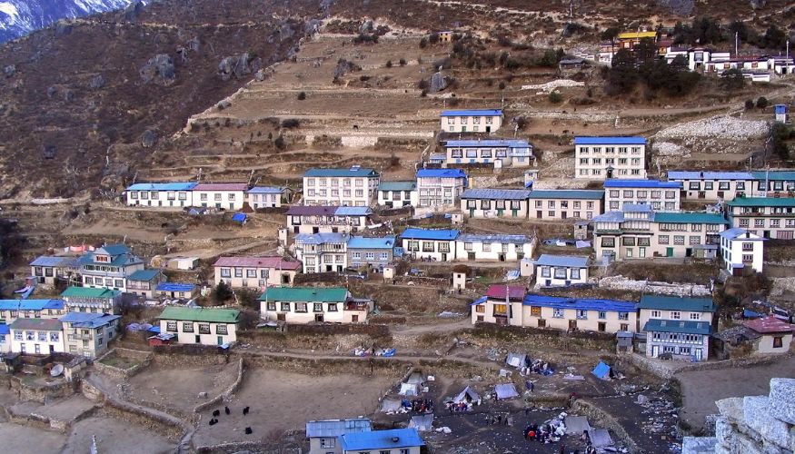 Everest Base Camp Trek For Senior citizen 3 Namche Bazar also Popular as a Acclimatization Place for Senior Trekkers