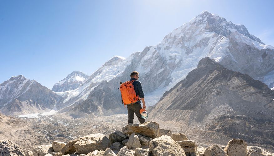 Trekkers at Everest Base Camp
