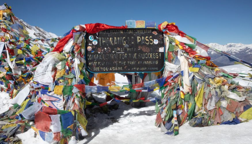 One of the hardest points along the Annapurna Circuit is Thorong La Pass, 5,416 m