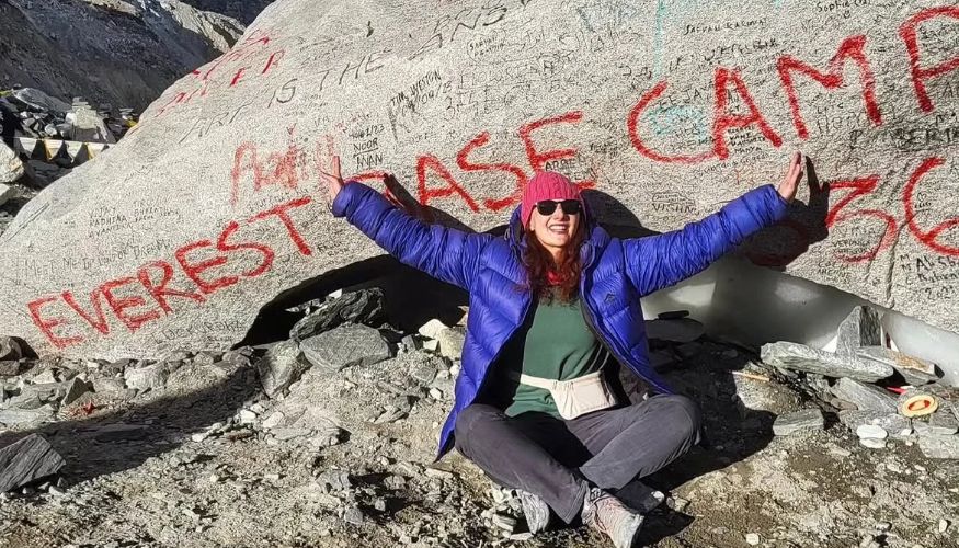 Our Client Simina ar Everest Base Camp